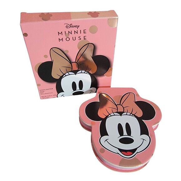 DISNEY MINNIE MOUSE Highlighter Duo Revolution Makeup London Beauty Blush NEW - Picture 1 of 12